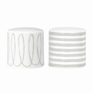 Kate Spade Lenox Charlotte Street Salt & Pepper Shakers GREY